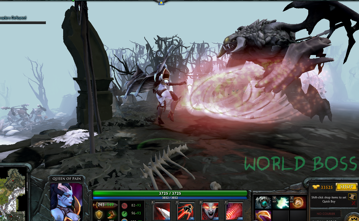 Бой с мировым боссом (World Boss) в мрачной локации Wraith Night: Expansion